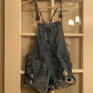 Forever 21 Jean overall shorts